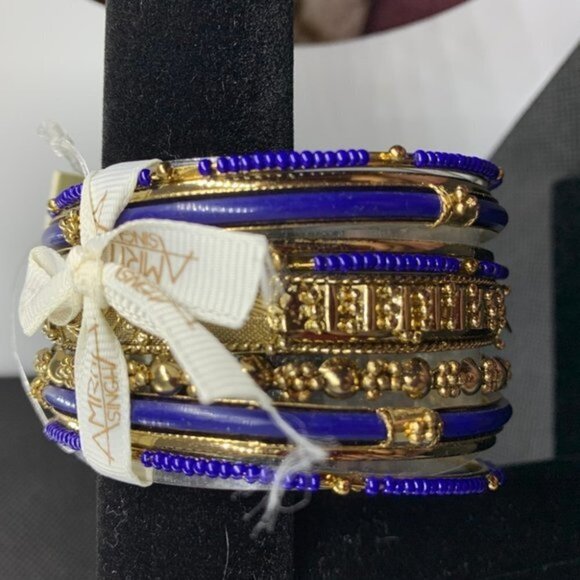Amrita Singh Navy Marseille 10-pc Bangle Set - Picture 5 of 5